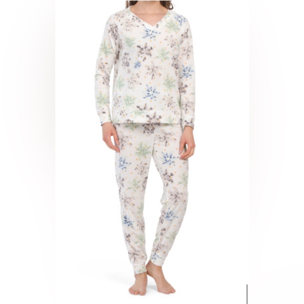 INK + IVY Long Sleeve Cozy Soft Fleece 2 pc Long Sleeve Top and Pant Lounge Set